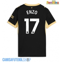 Camisa de time de futebol Manchester City Enzo Fernandez #17 Replicas 2º Equipamento Feminina 2026-27 Manga Curta